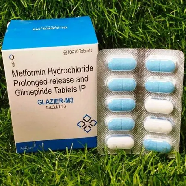 Metformin Hydrochloride Prolonged Release And Glimepiride Tablets Ip M3 pharmaceutical product details from NexCure Health