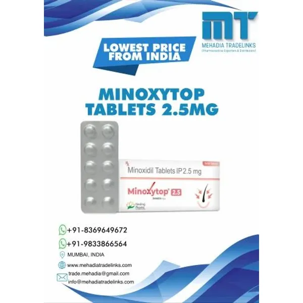 Minoxytop 2.5 mg Tablets 2.5MG in the NexCure Health pharmaceutical catalogue