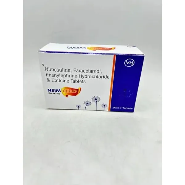 Nimuslide Paracetamol Phenylephrine hcl & Caffeine Tablets pharmaceutical product details from NexCure Health