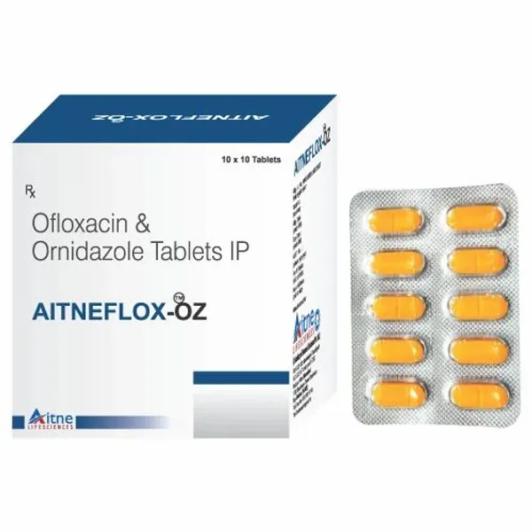 Ofloxacin And Ornidazole Tablets IP in the NexCure Health pharmaceutical catalogue