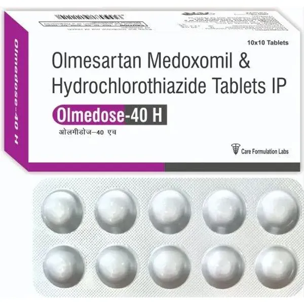 Olmedose-H 40 Olmesartan Medoxomil 40 Mg. Hydrochlorothiazide IP 12.5 mg 40 mg pharmaceutical product details from NexCure Health