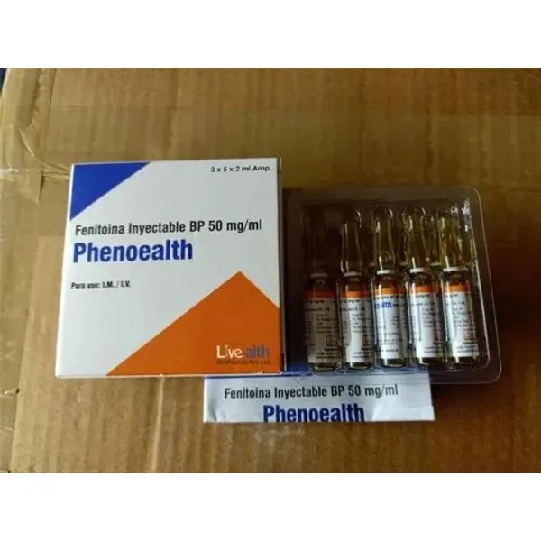 Phenoealth Phenytoin Sodium Injection 50mg/ml 50mg in the NexCure Health pharmaceutical catalogue