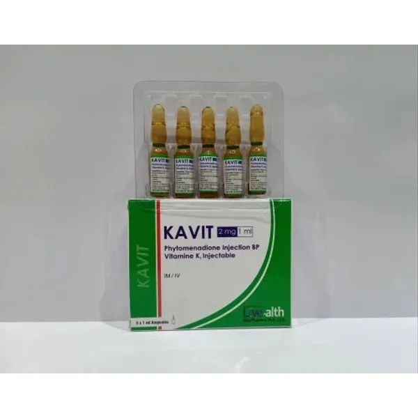 Phytomenadione Injection BP 2 mg (vitamin K) 2 mg in the NexCure Health pharmaceutical catalogue