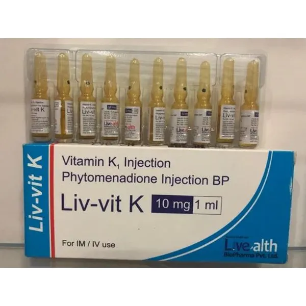 Phytonadione (Vitamin K) Injection 10 mg 10 mg in the NexCure Health pharmaceutical catalogue