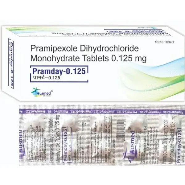 Pramipexole Dihydrochloride Monohydrate BP 0.125mg 0.125mg pharmaceutical product details from NexCure Health