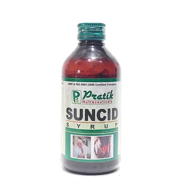 Pratik Suncid Syrup in the NexCure Health pharmaceutical catalogue