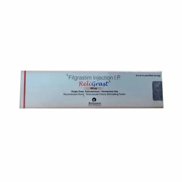 Religrast Injection 300 Mcg 300 Mcg in the NexCure Health pharmaceutical catalogue
