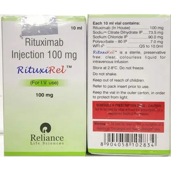 Rituximab Injection 100 Mg 10ml 100 Mg in the NexCure Health pharmaceutical catalogue