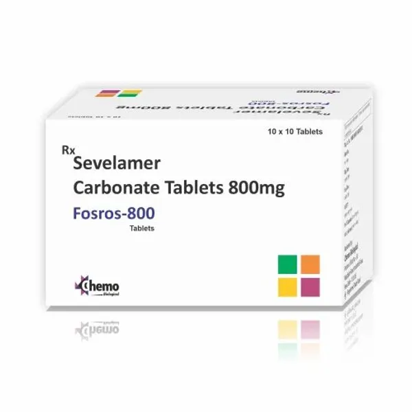 Sevelamer Carbonate Tablets 800mg 800mg pharmaceutical product details from NexCure Health