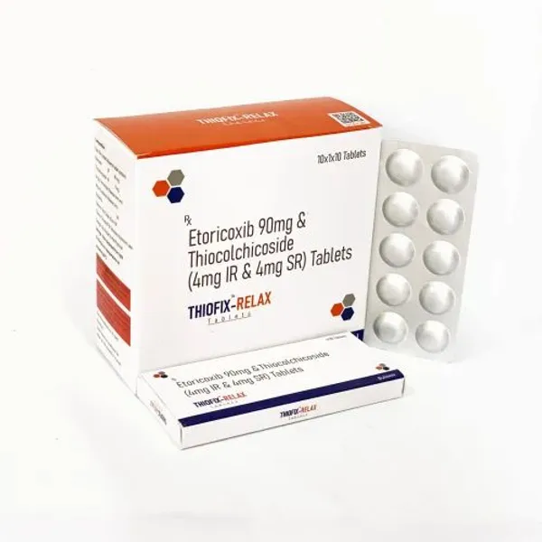 Thiofix Relax Etoricoxib Thiocolchicoside Tablets in the NexCure Health pharmaceutical catalogue