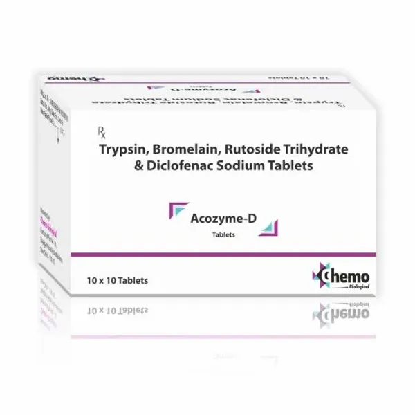 Trypsin Bromelain Rutoside Trihydrate And Diclofenac Sodium Tablet in the NexCure Health pharmaceutical catalogue