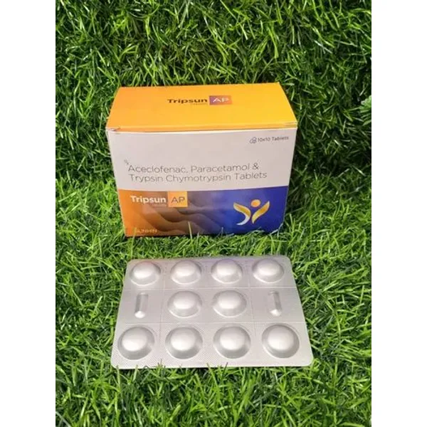 Trypsin Chymotrypsin 50,000 Au Aceclofenac Paracetamol in the NexCure Health pharmaceutical catalogue