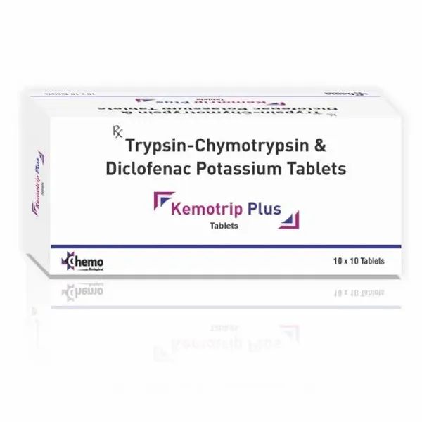 Trypsin Chymotrypsin with Diclofenac Potassium Tablets in the NexCure Health pharmaceutical catalogue