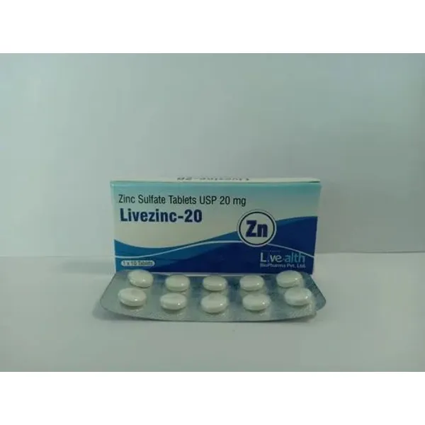 Zinc Sulphate 20mg Tablet 20mg pharmaceutical product details from NexCure Health