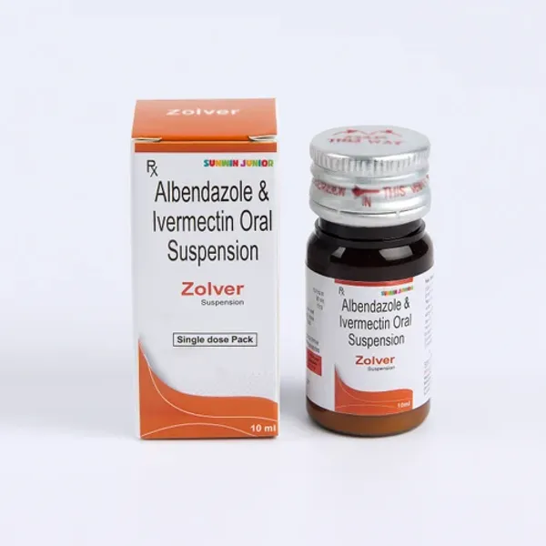 Zolver Albendazole Ivermectin Oral Suspension in the NexCure Health pharmaceutical catalogue