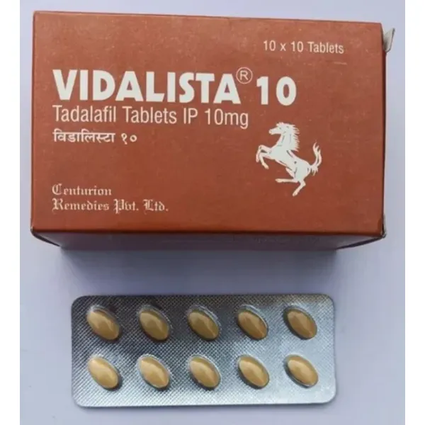 10mg Vidalista Tadalafil Tablets IP 10mg pharmaceutical product details from NexCure Health