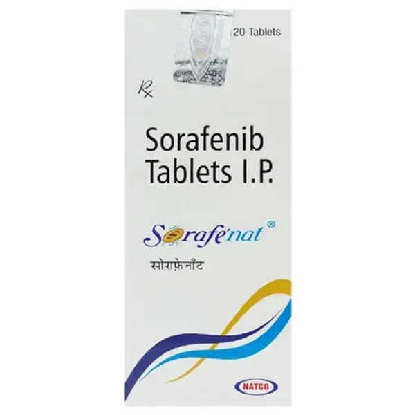 200mg Sorafenat Sorafenib Tablets IP 200mg pharmaceutical product details from NexCure Health