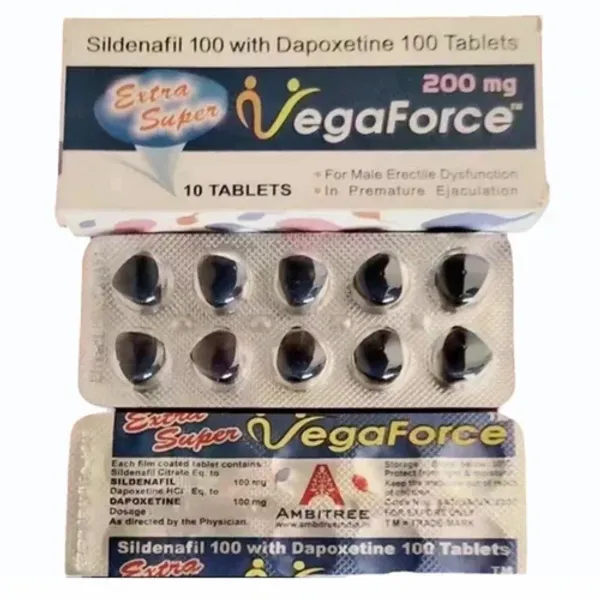 200mg Vegaforce Sildenafil and Dapoxetine Tablets 200mg pharmaceutical product details from NexCure Health