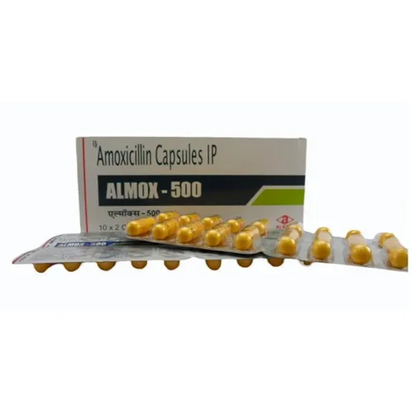 500mg Almox Amoxicillin Capsules IP 500mg pharmaceutical product details from NexCure Health
