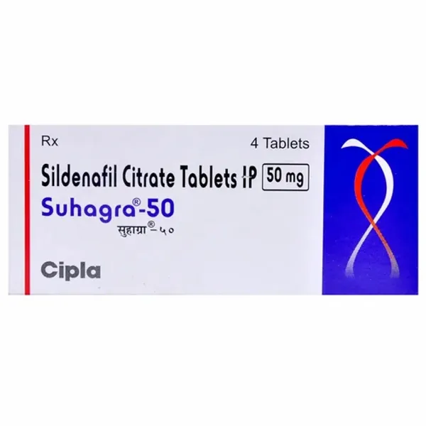 50mg Suhagra Sildenafil Citrate Tablets IP 50mg pharmaceutical product details from NexCure Health