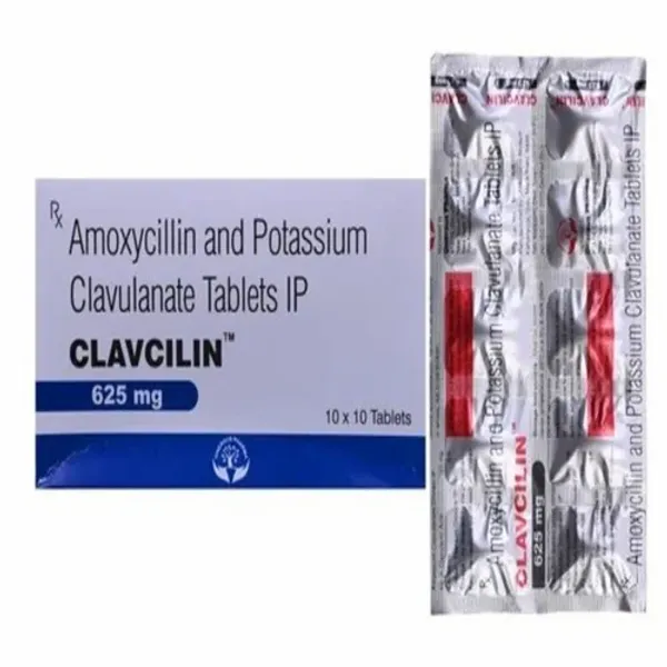 625mg Clavcilin Amoxycillin and Potassium Clavulanate Tablets IP 625mg pharmaceutical product details from NexCure Health