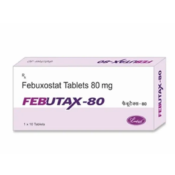 80mg Febutax Febuxostat Tablets 80mg pharmaceutical product details from NexCure Health