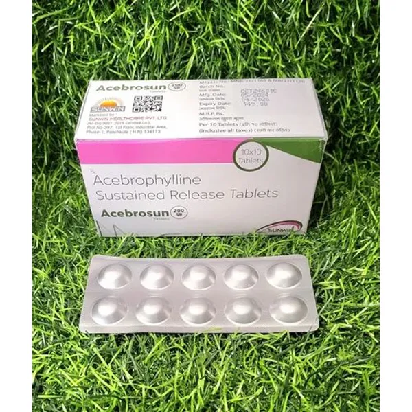 Acebrophylline 200 Mg Sr Tablets 200 Mg pharmaceutical product details from NexCure Health