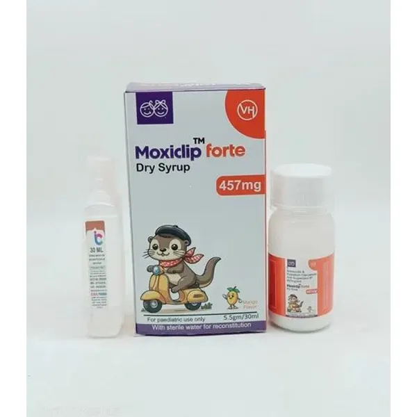 Amoxycillin Trihydrate 400mg With Clavulanic Acid 57mg Dry Syrup With Water 400mg pharmaceutical product details from NexCure Health