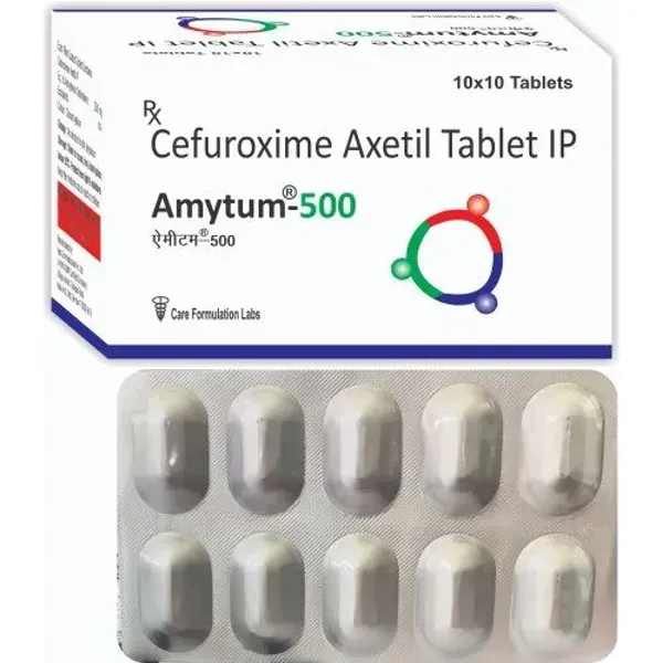 Amytum-500 Cefuroxime Axetil 500 mg 500 mg pharmaceutical product details from NexCure Health