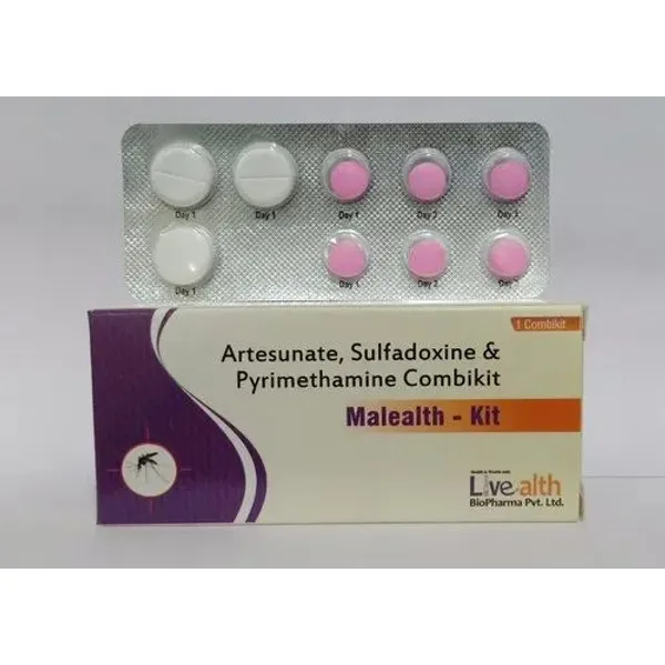 Artesunate, Sulphadoxine & Pyrimethamine Combikit pharmaceutical product details from NexCure Health