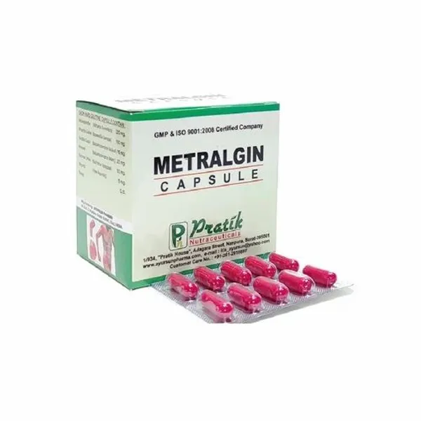Ayurvedic Herbal Anti Inflmmatory Capsule - Metralgin Capsule pharmaceutical product details from NexCure Health