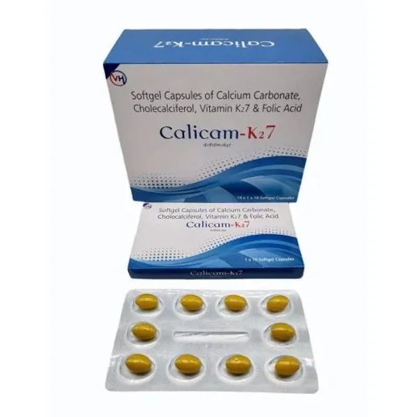 Calcium Carbonate Cholecalciferol Vitamin K27 & Folic Acid Softgel pharmaceutical product details from NexCure Health