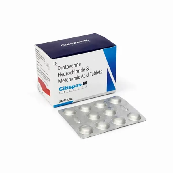 Citispas-M Drotaverine Hydrocloride & Mefenamic Acid Tablets pharmaceutical product details from NexCure Health