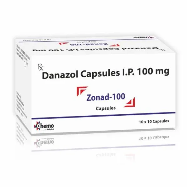 Danazol 100mg Capsules 100mg pharmaceutical product details from NexCure Health