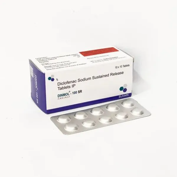 Dinmol 100 SR Diclofenac Sodium Sustained Tablets pharmaceutical product details from NexCure Health