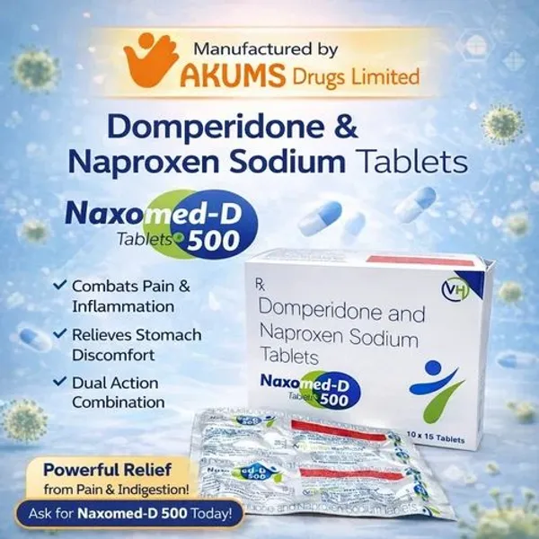 Domperidone And Naproxen Sodium 500mg Tablets 500mg pharmaceutical product details from NexCure Health