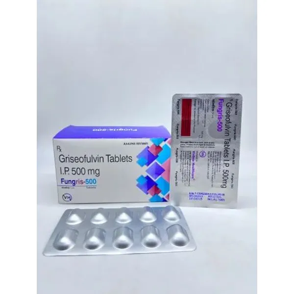 Fungris 500 Tab Griseofulvin 500 mg Tablets 500mg pharmaceutical product details from NexCure Health