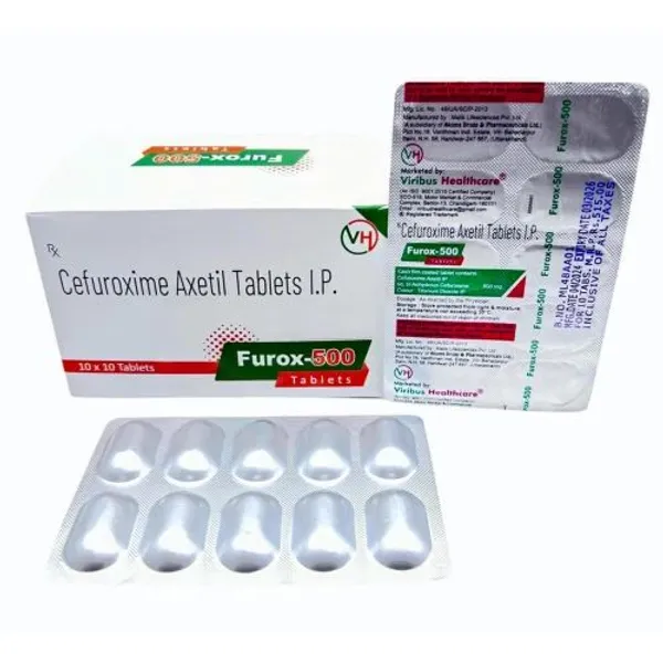 Furox-500 Cefuroxime Axetil Tablets I.P. pharmaceutical product details from NexCure Health
