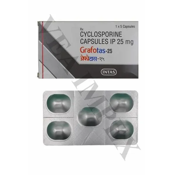 Grafotas 25mg Cyclosporine 25mg pharmaceutical product details from NexCure Health