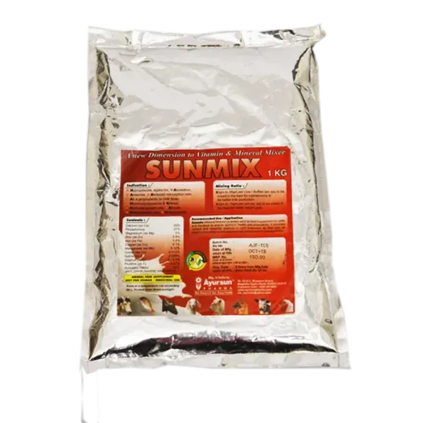 Herbal Veterinary Mineral Mixture- Ayursun Sunmix Powder pharmaceutical product details from NexCure Health