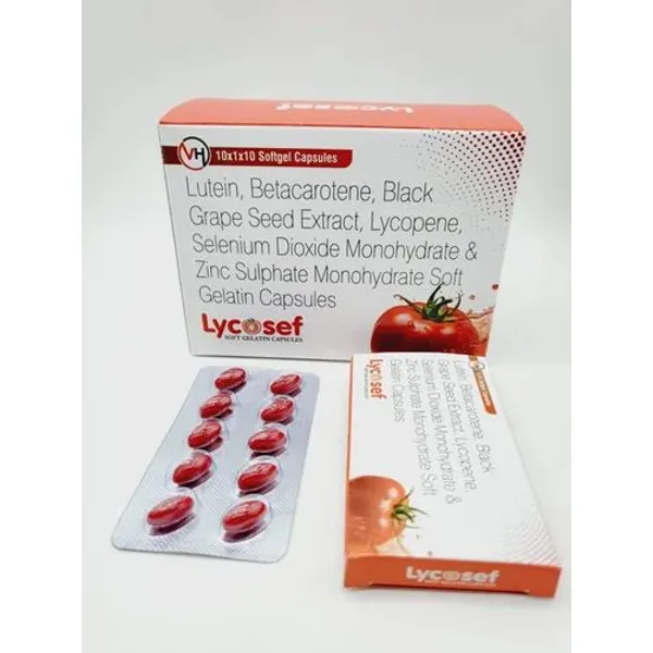 Lycopene Lutein Betacarotene Grape Seed Extract & Zinc Softgel capsules pharmaceutical product details from NexCure Health
