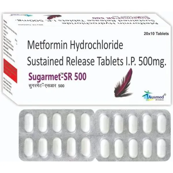 Metformin Hydrochloride Sustained Release Tablets IP 500mg 500mg pharmaceutical product details from NexCure Health