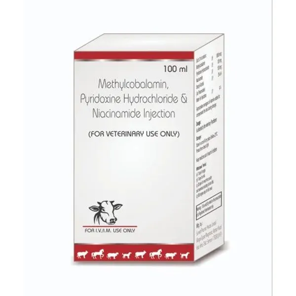Methylcobalamin Pyridoxine Hydrochloride Niacinamide Veterinary Injection pharmaceutical product details from NexCure Health