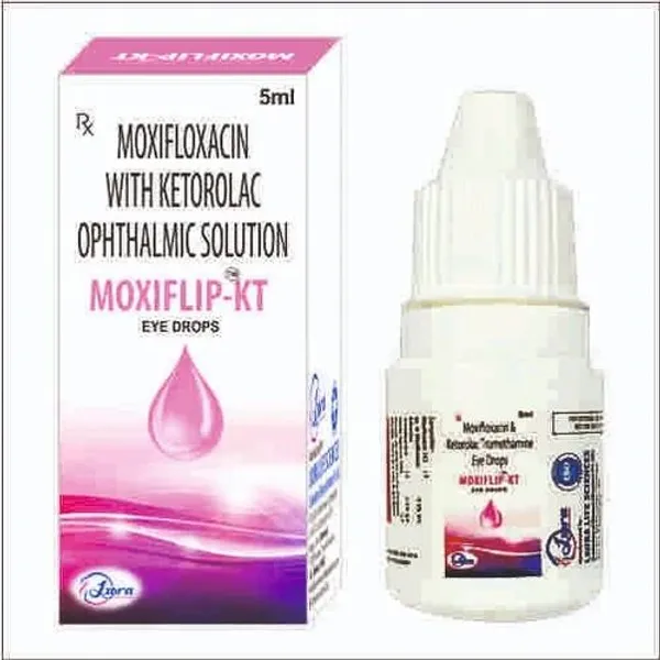 Moxiflip-Kt Eye Drop Moxifloxacin 0.5%+ketorolac 0.5 % 0.5% pharmaceutical product details from NexCure Health