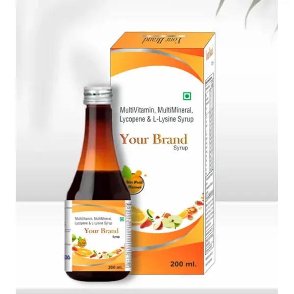 Multivitamin Multimineral Lycopene L-Lysine Third Party Manufacturing Syrup pharmaceutical product details from NexCure Health