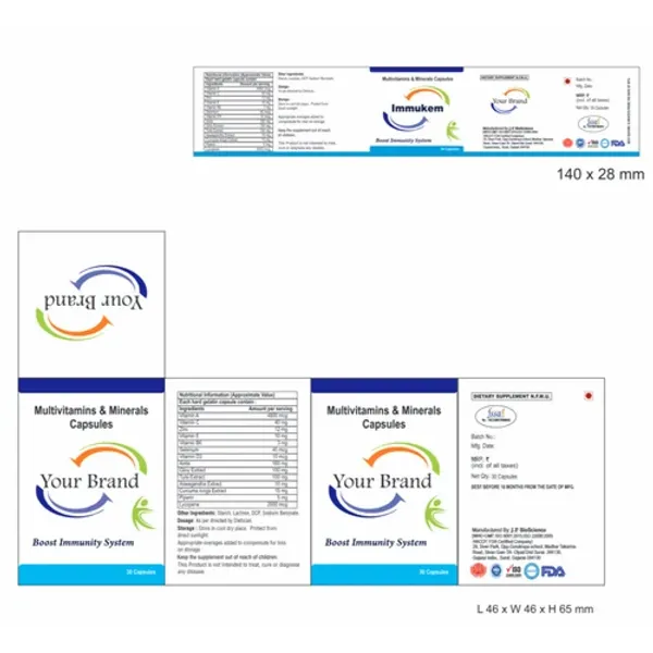 Multivitamins & Minerals Capsules pharmaceutical product details from NexCure Health