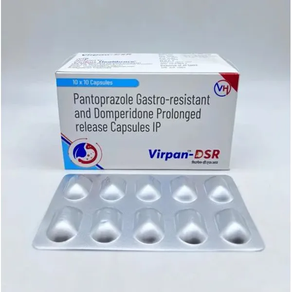 Pantaprazole Sodium & Domperidone Sustained Release Capsules Virpan-Dsr pharmaceutical product details from NexCure Health