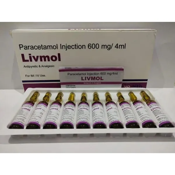 Paracetamol Injection 600mg 600mg pharmaceutical product details from NexCure Health