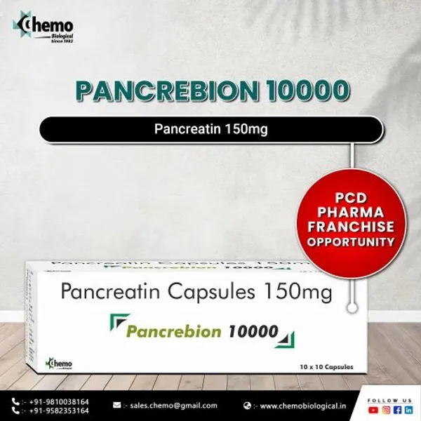 PCD Pharma Franchise for Pancreatin 150 mg Capsules 150 mg pharmaceutical product details from NexCure Health