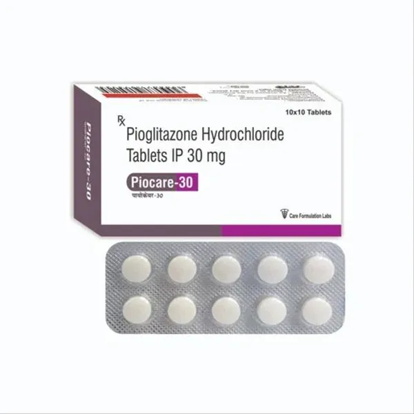 Pioglitazone Hydrochloride Tablets IP 30mg 30mg pharmaceutical product details from NexCure Health